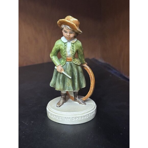 Sebastian Miniatures Other - Sebastian Miniature Games‎ in the Springtime Girl Figurine Vintage COPR. 1953